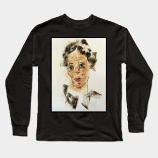 drawing of an extra (mourner) Long Sleeve T-Shirt